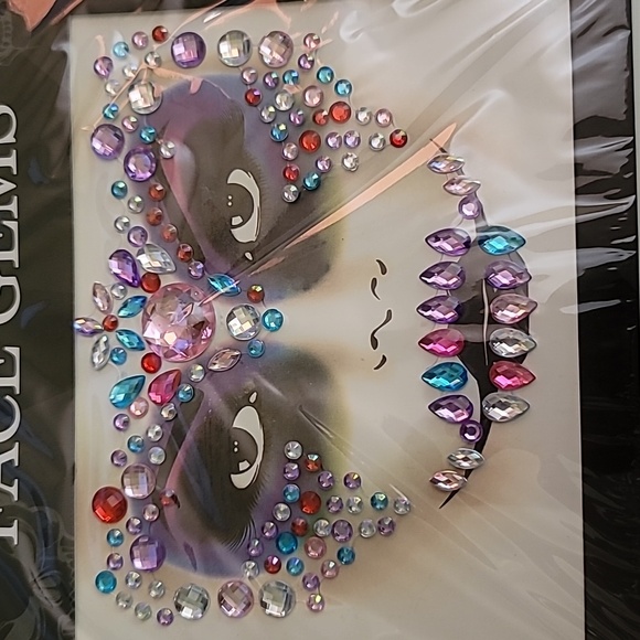 Face Gems 3D Crystal Colorful Acrylic Rhinestone Sticker Reuseable Decoration 10 - Picture 3 of 4